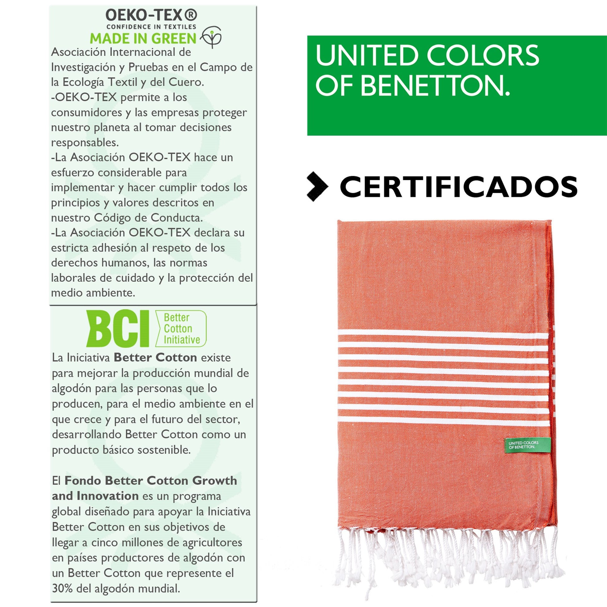 Set 2 Toallas Benetton Hamman 80x165cm 170gsm 100%algodon Rojo Casa Benetton_2