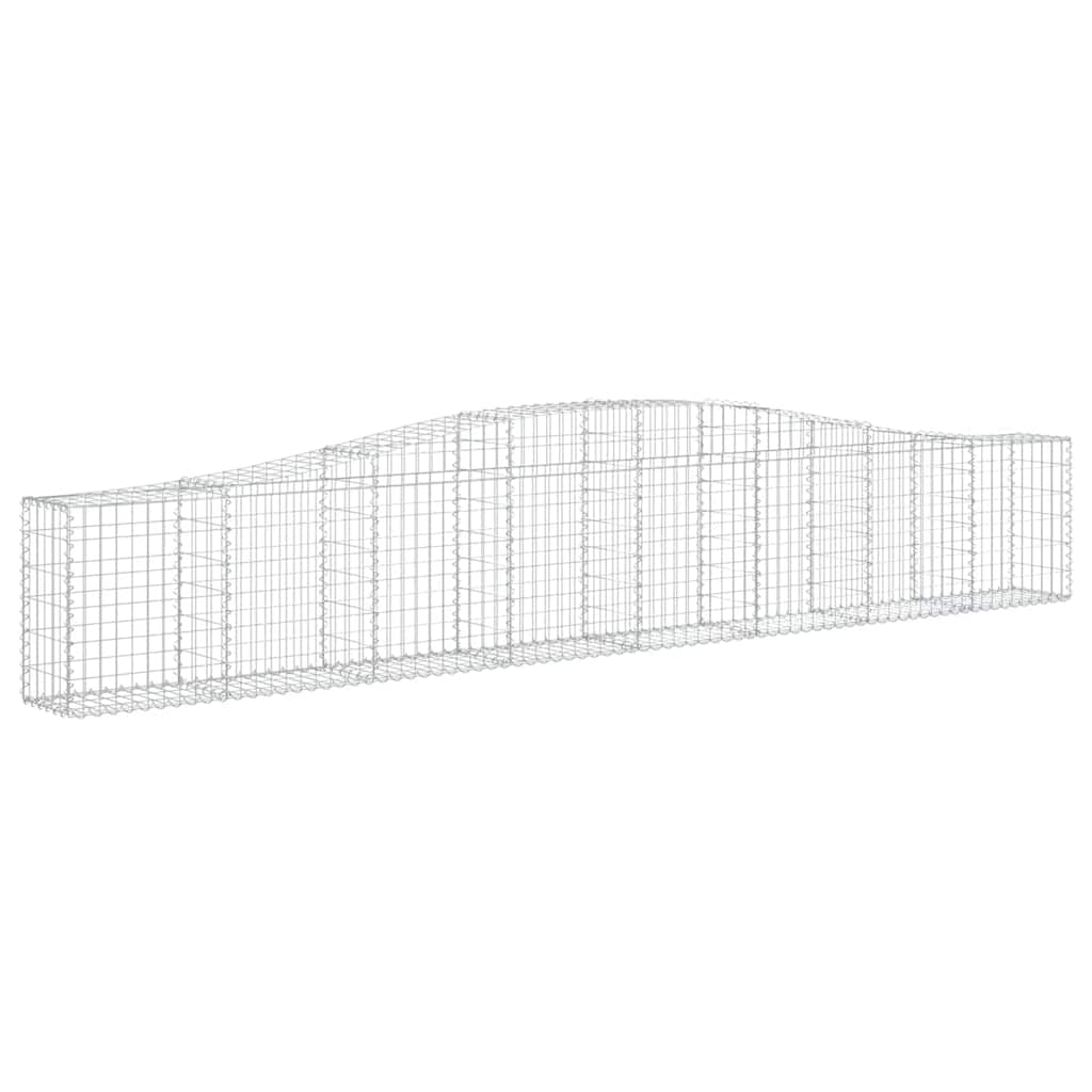 Cestas De Gaviones 3 Uds Forma De Arco Hierro 400x30x60/80 Cm_2