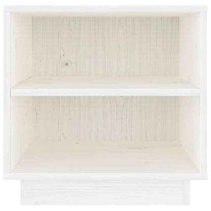 Mesita De Noche De Madera Maciza De Pino Blanco 40x34x40 Cm_3