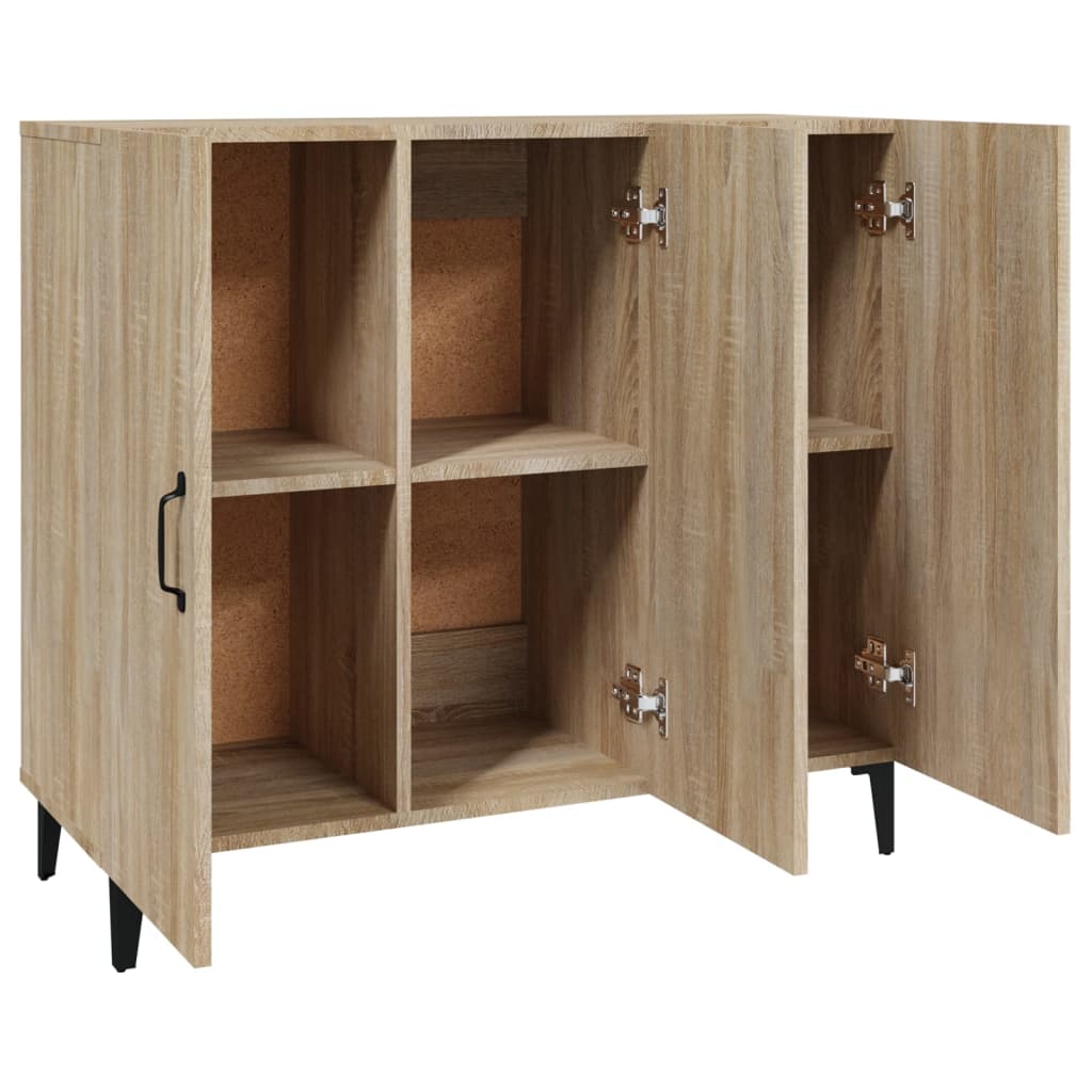 Aparador De Madera De Ingeniería Roble Sonoma 90x34x80 Cm / Vetonek_5