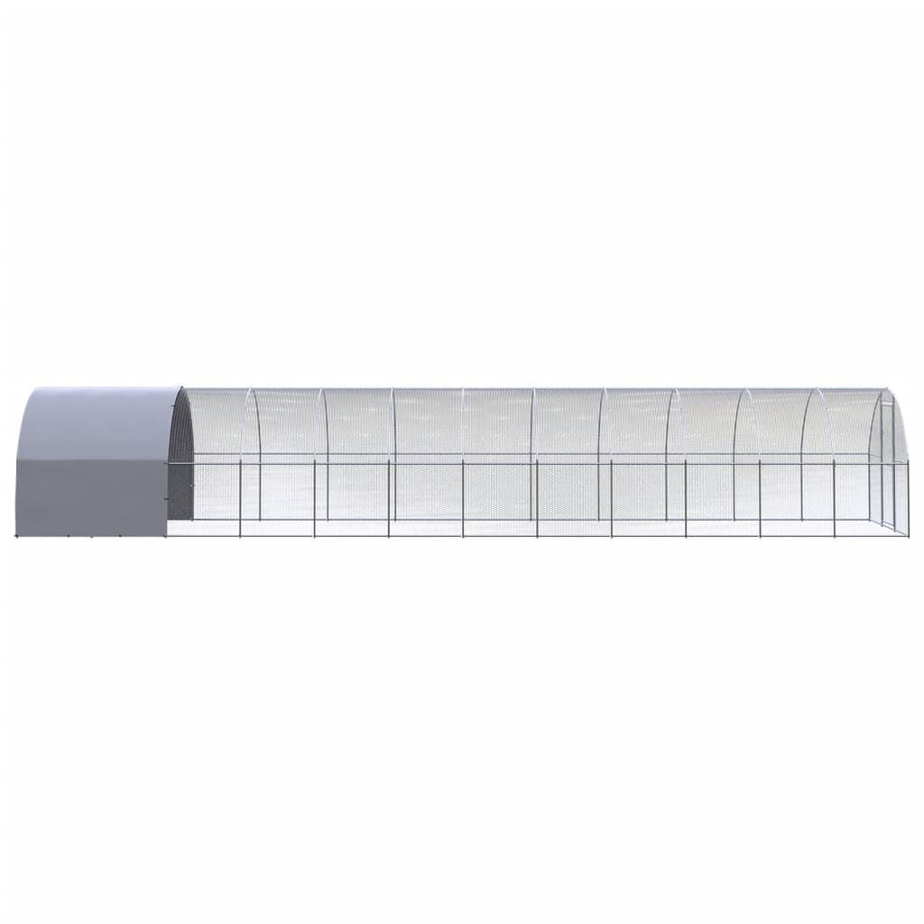 Vidaxl Gallinero De Exterior De Acero Galvanizado 3x12x2 M_3