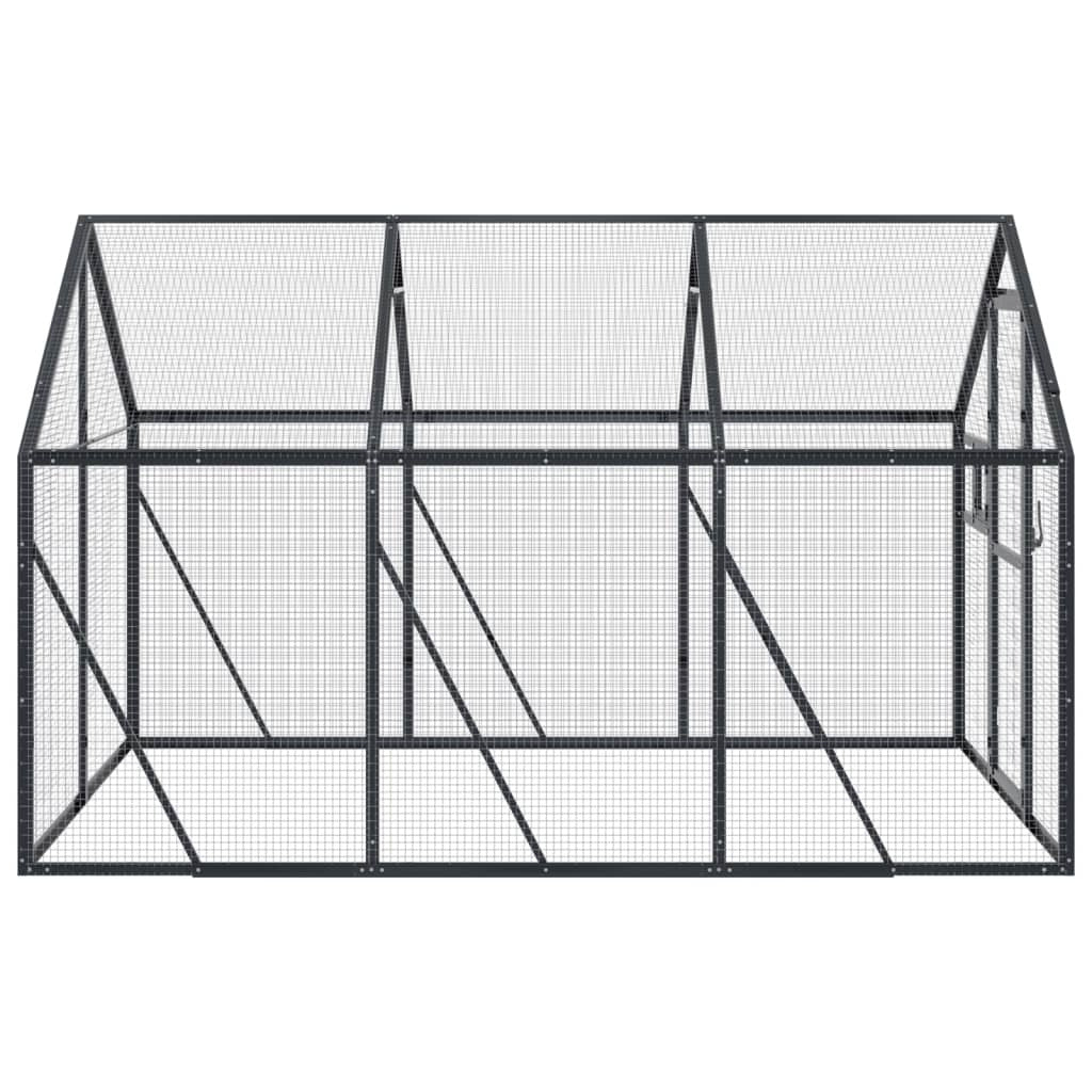 Vidaxl Pajarera De Aluminio Gris Antracita 1,79x3x1,85 M_3