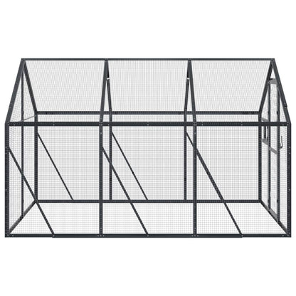 Vidaxl Pajarera De Aluminio Gris Antracita 1,79x3x1,85 M_3