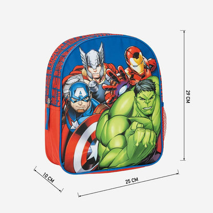 Mochila Escolar The Avengers Azul 25 X 20 X 30 Cm / Vetonek_4