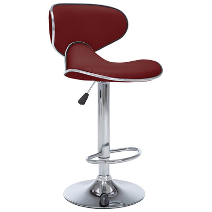 323649 Bar Stools 2 Pcs Wine Red Faux Leather_1