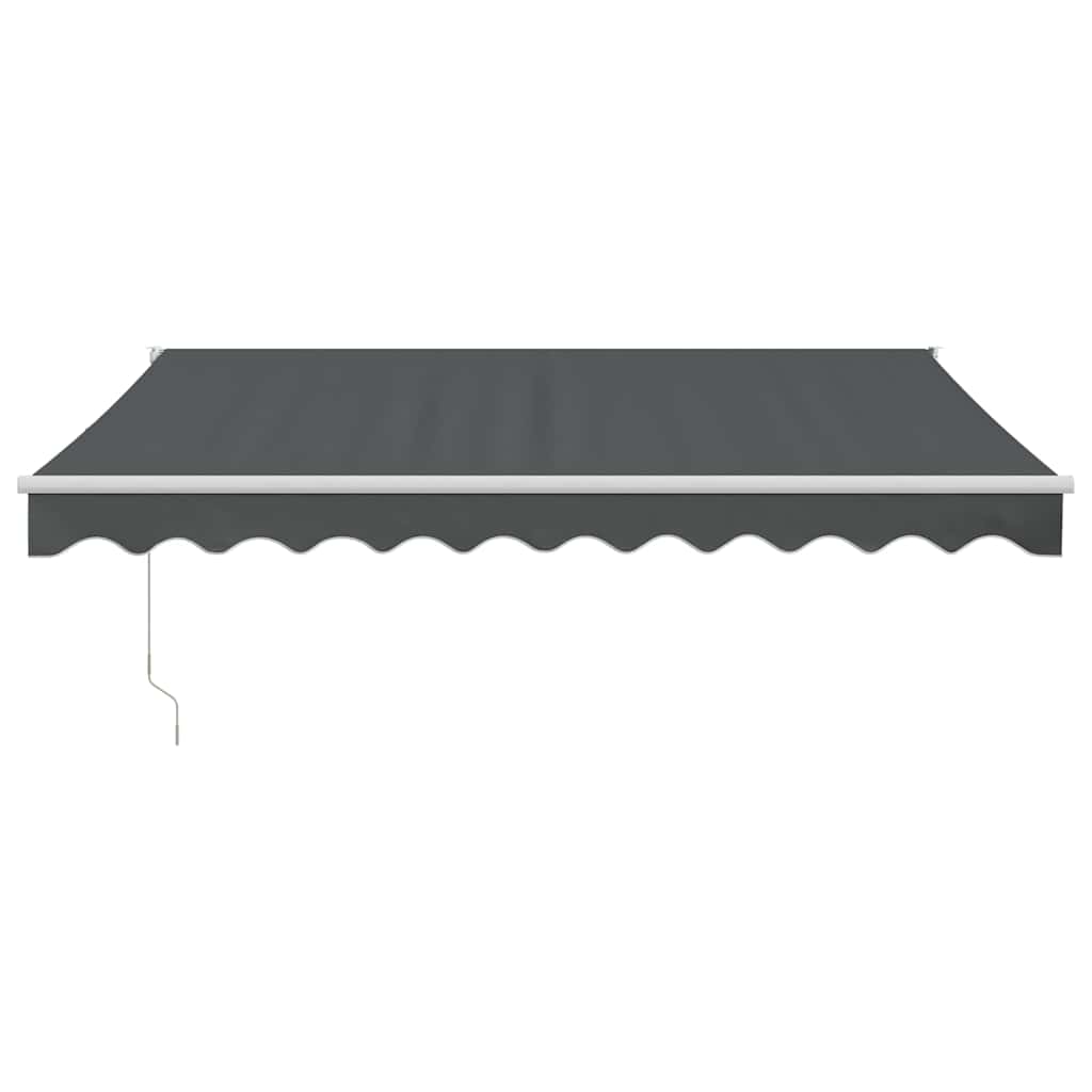 Toldo Retráctil Aluminio Y Tela Gris Antracita 3,5x2,5 M_2
