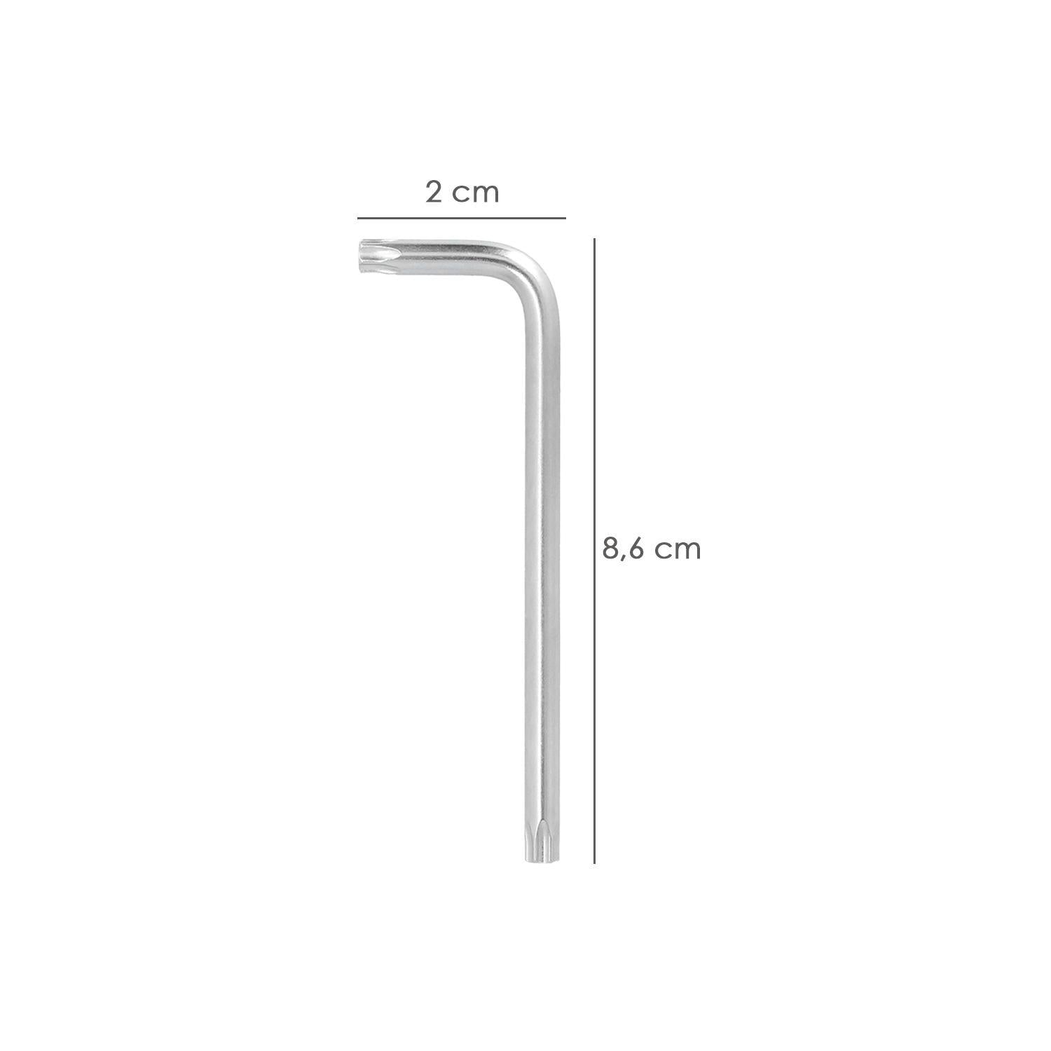 Llave Torx Inviolable Larga Acero Cromo Vanadio Profesional T10 Mm. Llave Estrella, Llave Allen Estrella_1