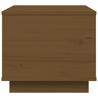 Mesa De Centro Madera Maciza De Pino Marrón Miel 40x50x35 Cm_4