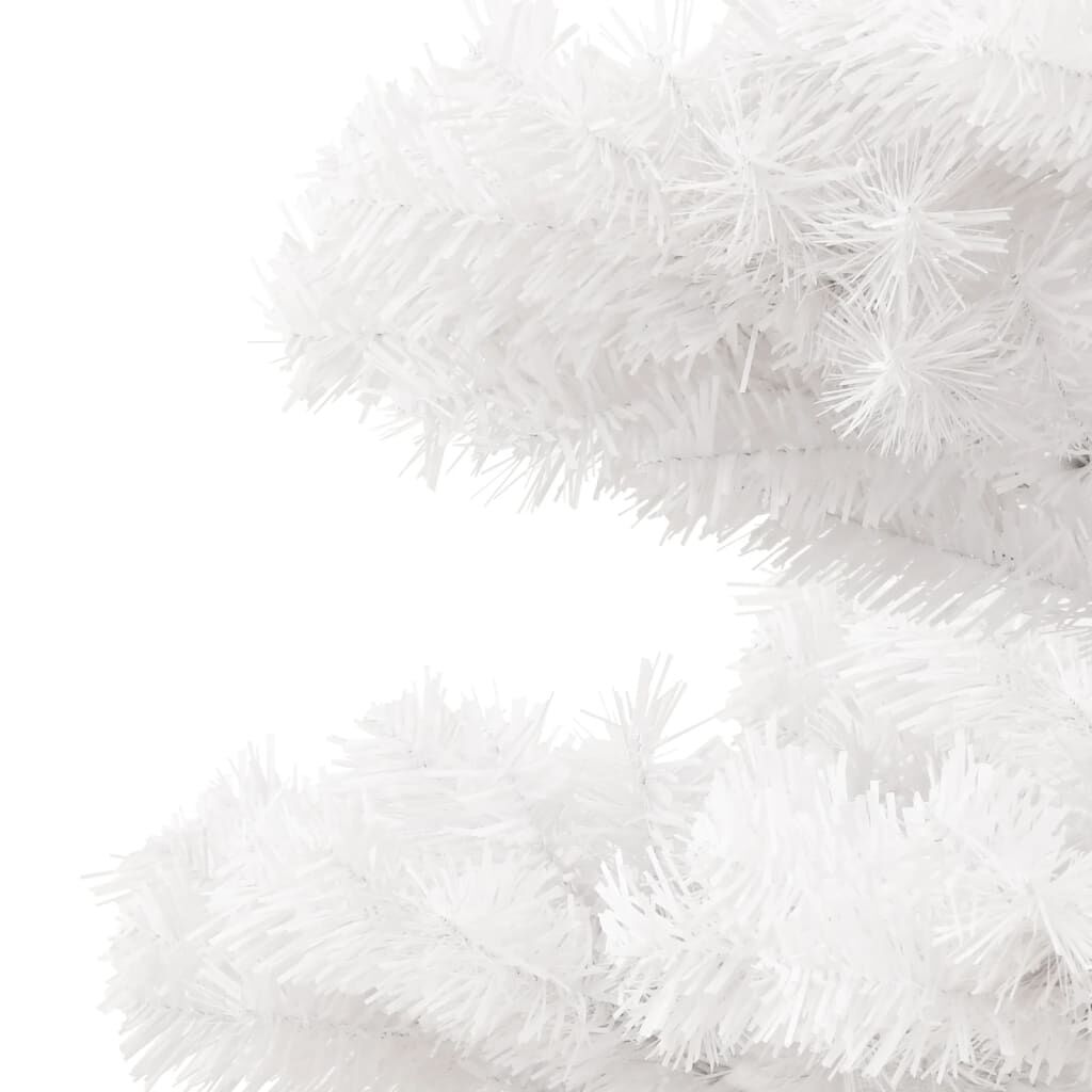 Vidaxl Árbol De Navidad En Espiral Con Luces Y Macetero Blanco 120 Cm_4