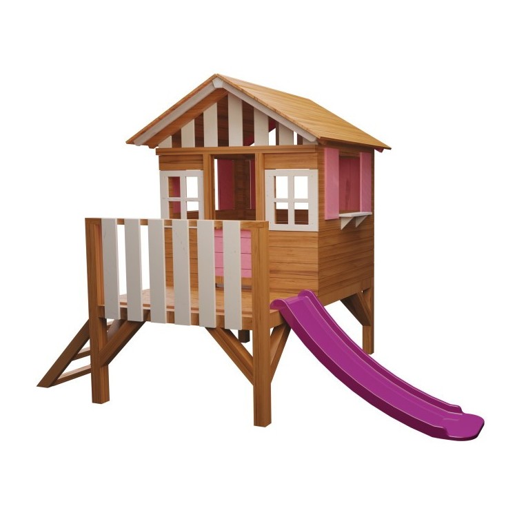 Casita De Madera Masgames Lollipop Elevada Rosa._1