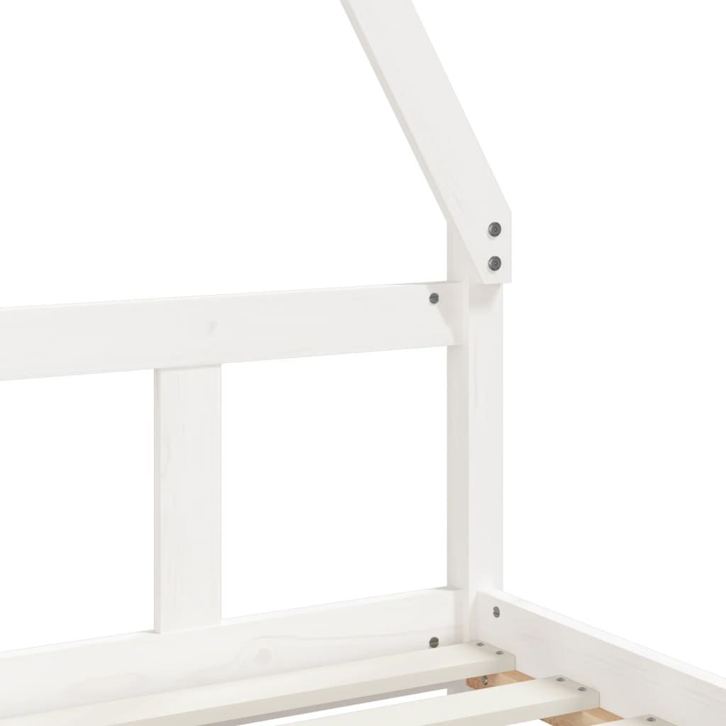 Estructura De Cama Para Niños Madera De Pino Blanco 90x200 Cm / Vetonek_1