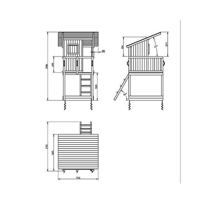 Parque Infantil Masgames Beach Hut L Con Columpio Doble._3