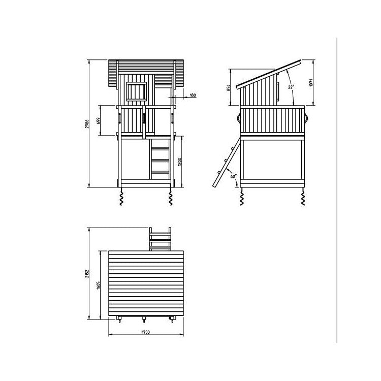 Parque Infantil Masgames Beach Hut L Con Columpio Individual._1