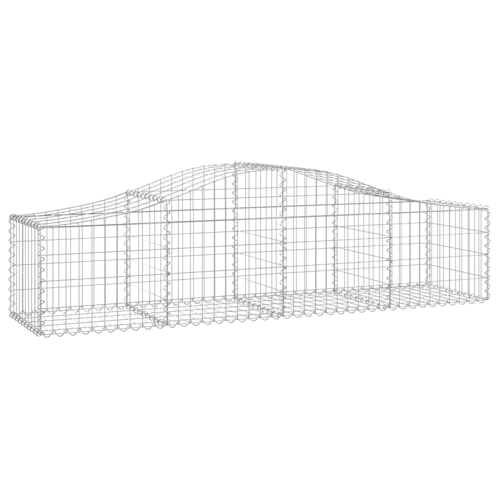 Cestas De Gaviones 10 Uds Forma De Arco Hierro 200x50x40/60 Cm_2