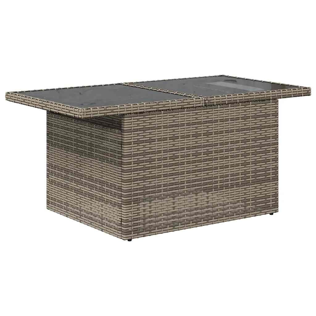 Set De Sofás De Jardín 7 Pzas Con Cojines Ratán Sintético Gris / Vetonek_2