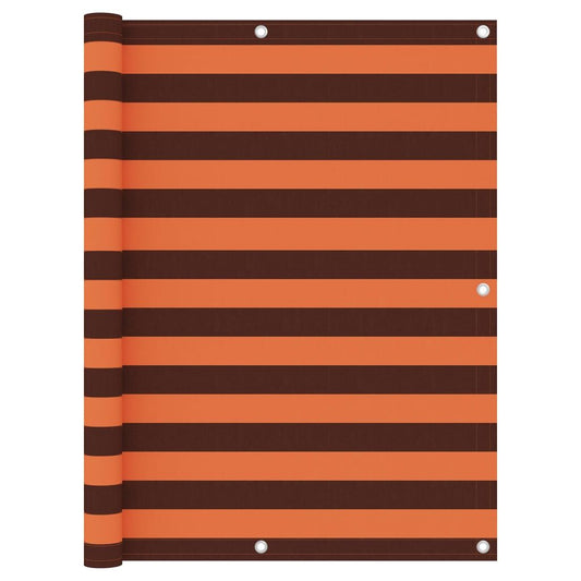 Vidaxl Toldo Para Balcón Tela Oxford Naranja Y Marrón 120x300 Cm_0