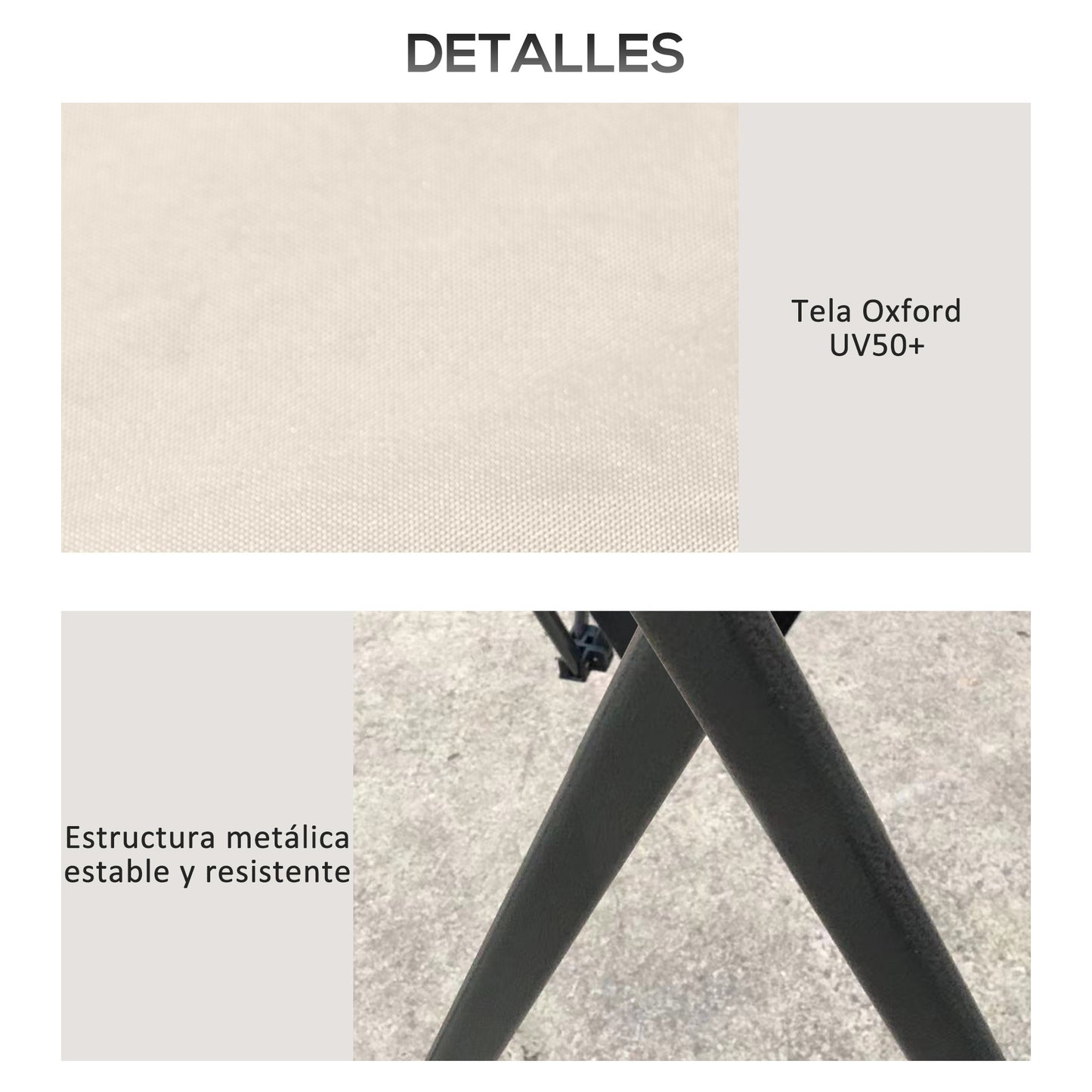 Outsunny Carpa Plegable Pop-up 4x4x2,8 M Altura Ajustable Protección Uv50+_3