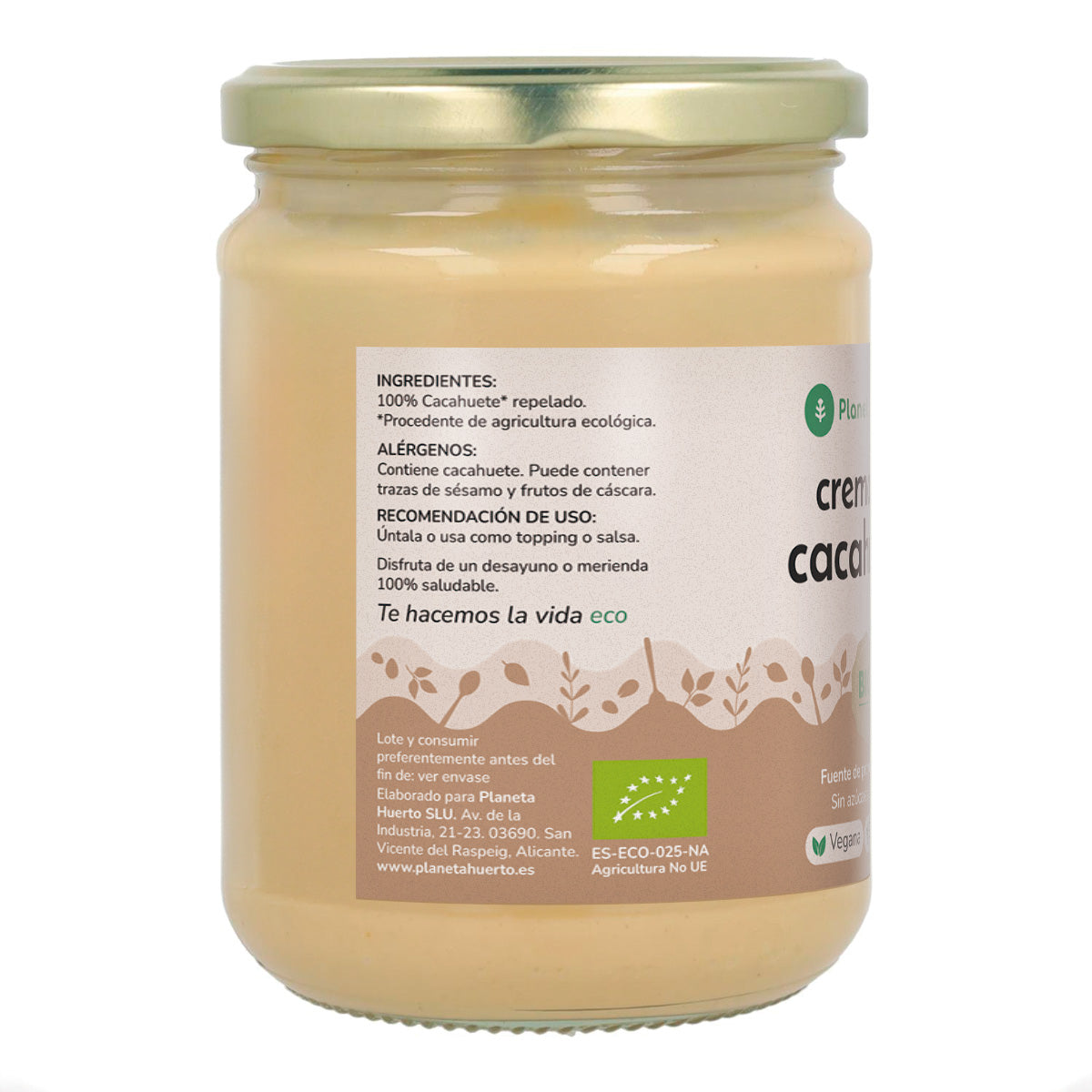 Crema de Cacahuetes ECO Planeta Huerto 350g