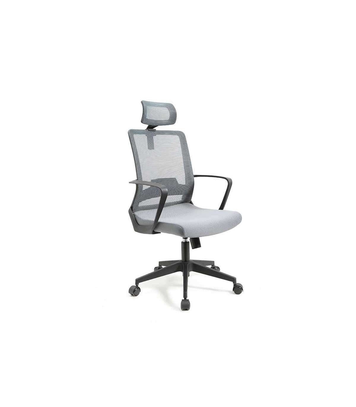 Silla Despacho Giratoria Elevable Acabado Gris, 60 Cm(ancho) 112-122 Cm(altura) 62cm(fondo)_0
