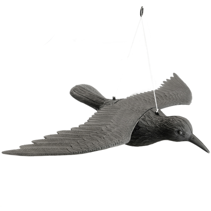 Ahuyentador De Aves Tipo Estatua Cuervo Volador 58 X 42 Cm_0