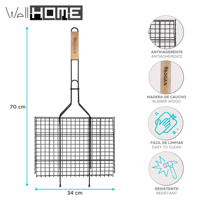 Well Home - Parrilla Para Hamburguesas Negra Antiadherente