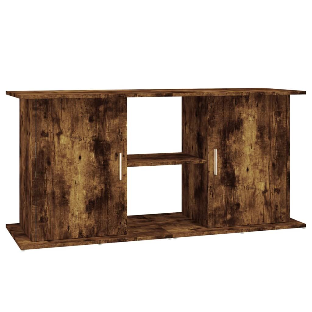 Vidaxl Soporte De Acuario Madera Ingeniería Roble Ahumado 121x41x58 Cm_0