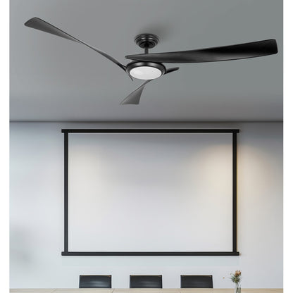 Ventilador Dc Tarento 24w Negro 3 Aspas 6vel. 132d 2424lm 3000k-6500k C/remoto, Reg. Intensidad, Timer, Mem._2