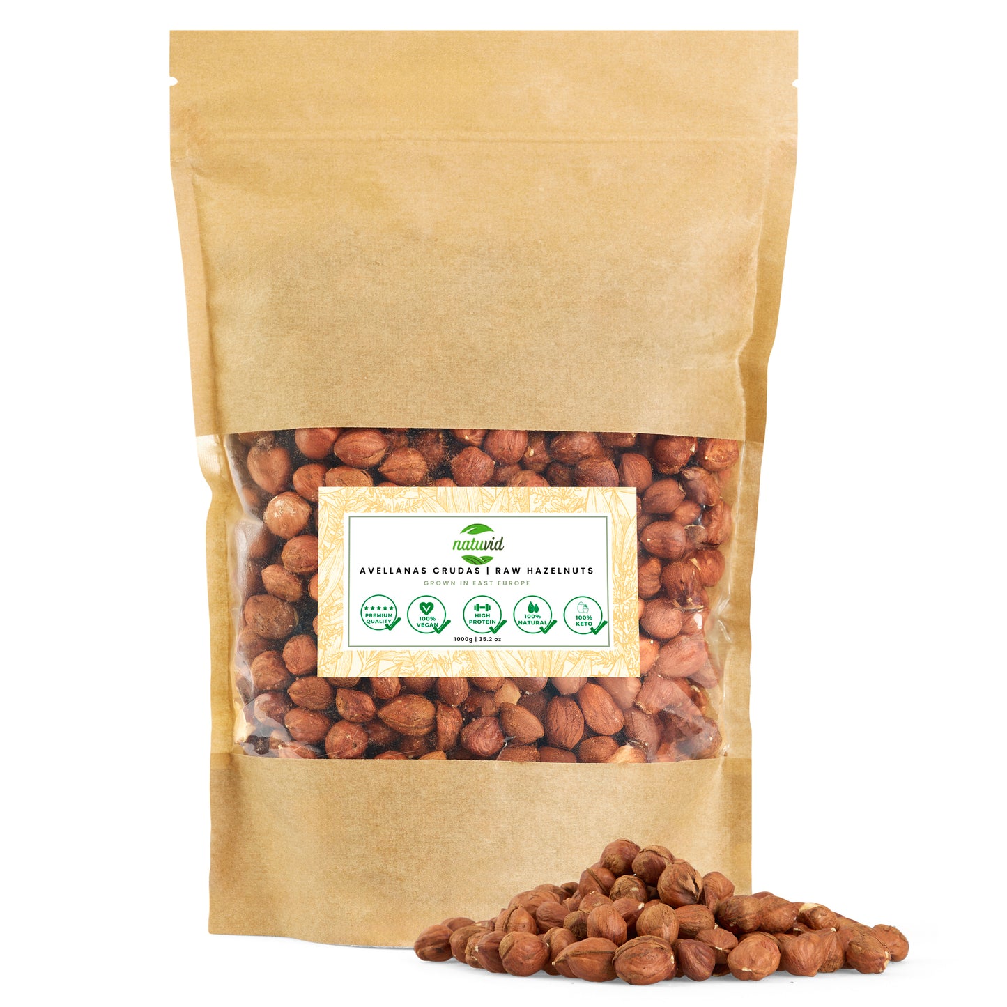 Avellanas Crudas Enteras 1kg