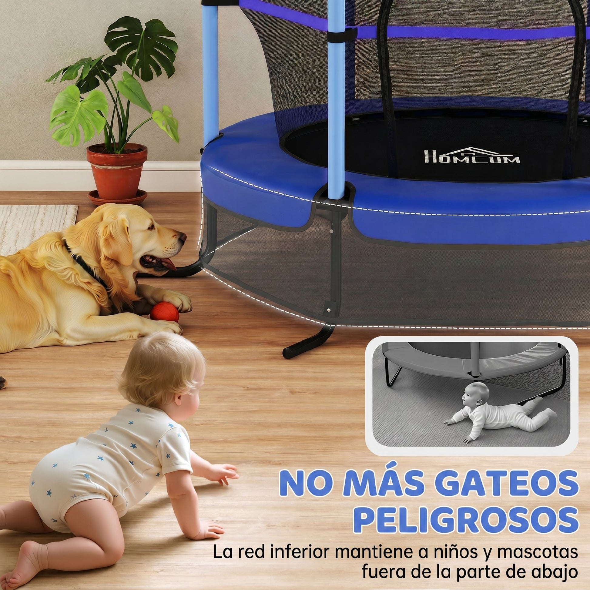 Homcom Cama Elástica Infantil Exterior Ø163x190 Cm_4