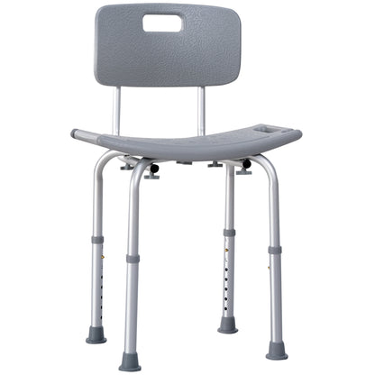 Homcom Silla Ducha Personas Mayores Con Respaldo Antideslizante Carga 136 kg_2