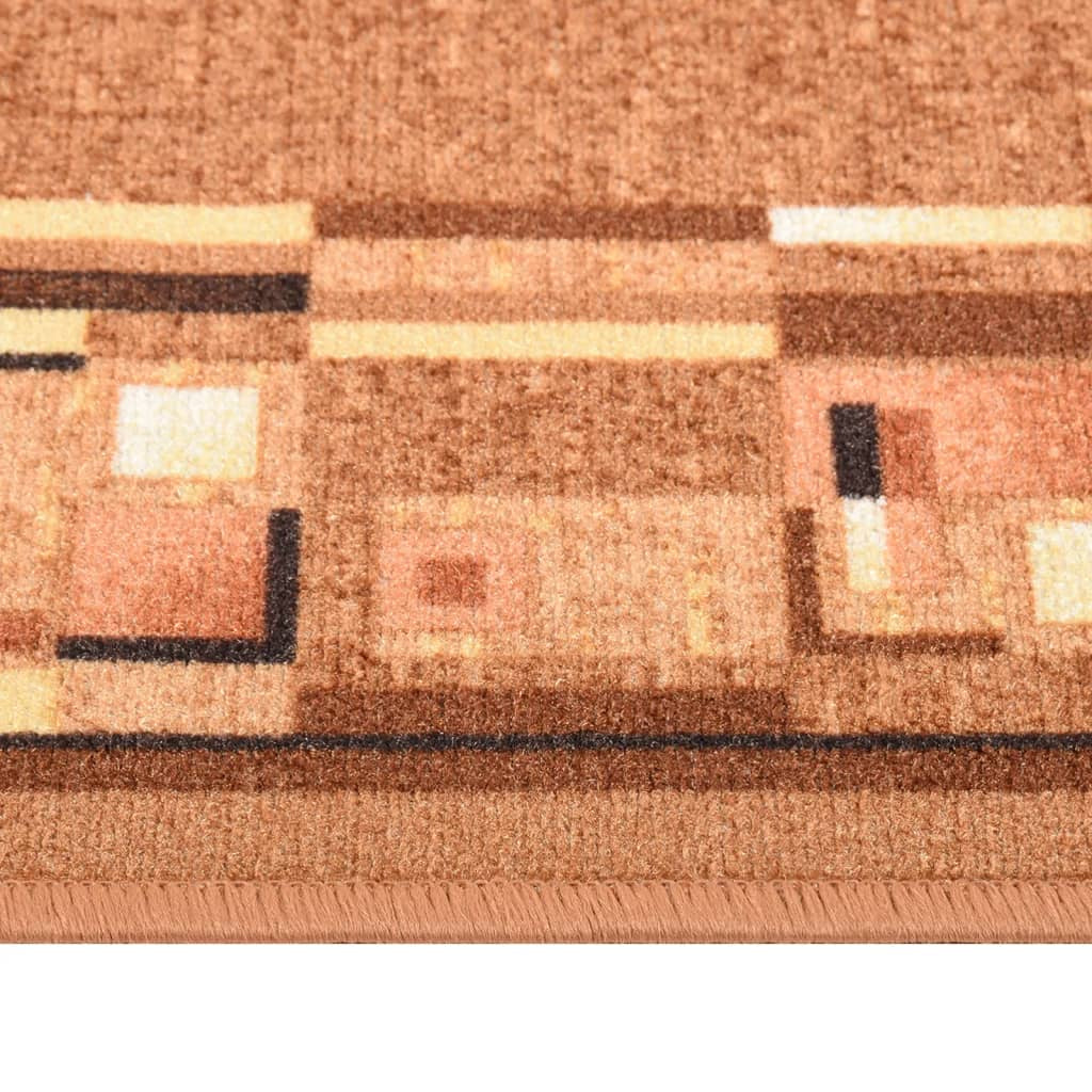 Vidaxl Alfombra De Pasillo Antideslizante Marrón 67x250 Cm_1