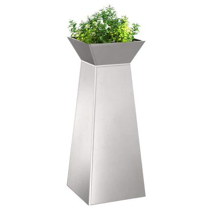 Maceta Pilar 2 Pcs Plateado 40 X 40 X 100 Cm_2
