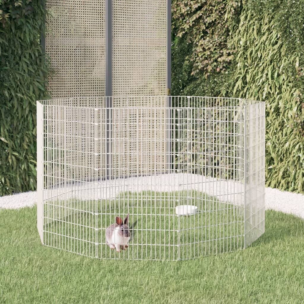 Vidaxl Recinto Animales Corral 10 Paneles Hierro Galvanizado 54x100 Cm_1
