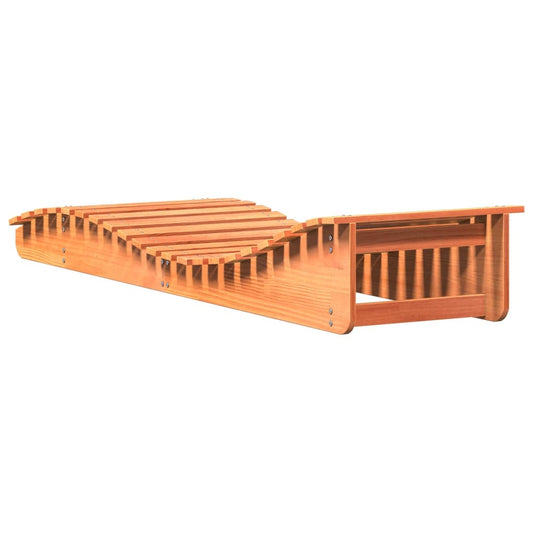 Tumbonas Madera Maciza De Pino Marrón 2 Uds 205x60x31,5 Cm / Vetonek_0