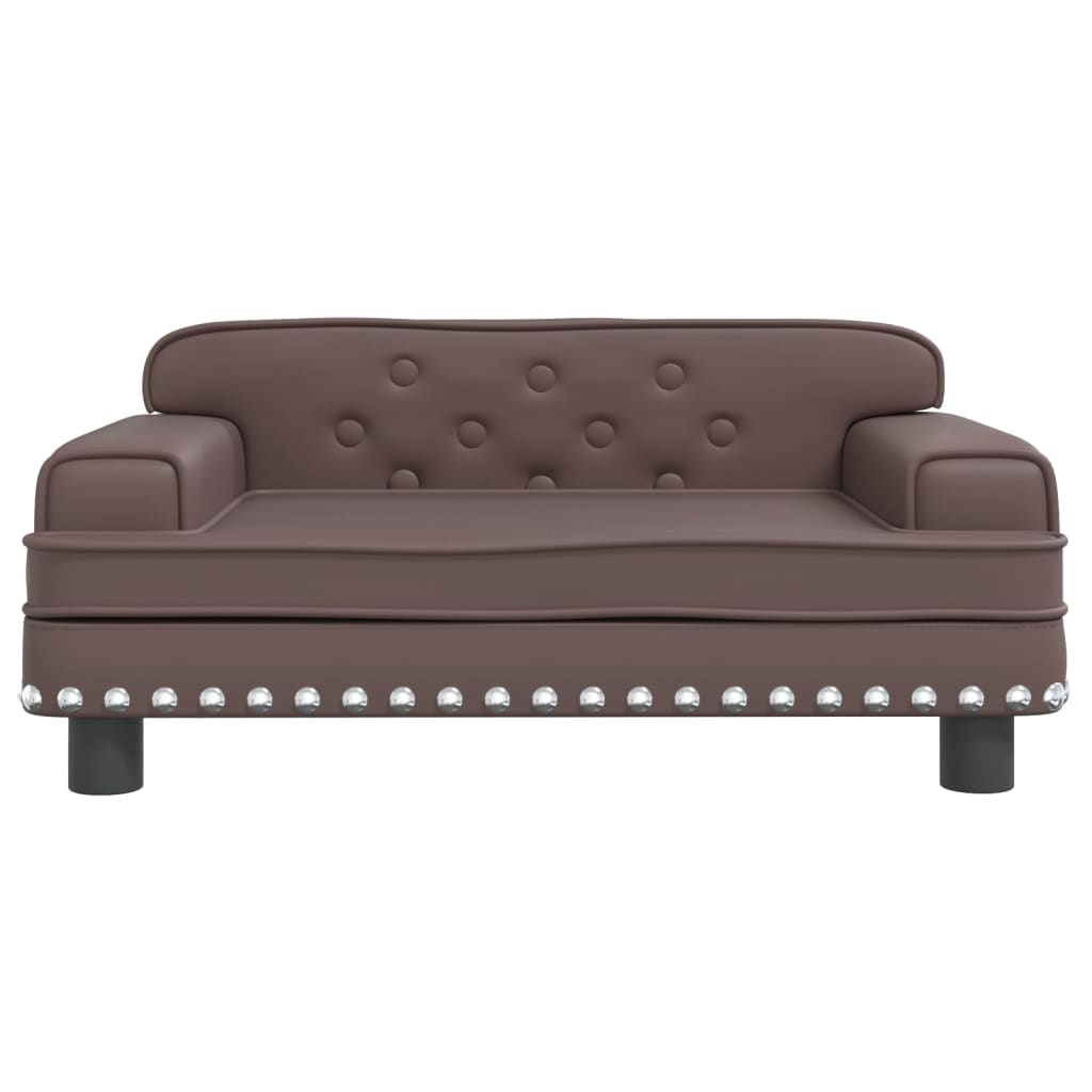 Cama Para Perros De Cuero Sintético Marrón 70x45x30 Cm / Vetonek_0