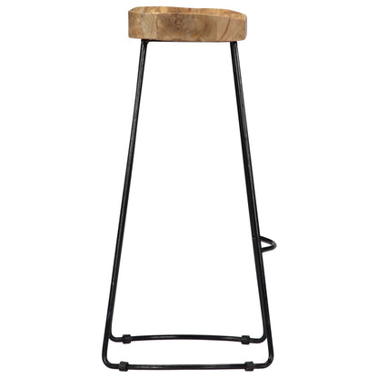 Taburetes De Cocina Gavin 2 Unidades Madera Maciza De Mango_3
