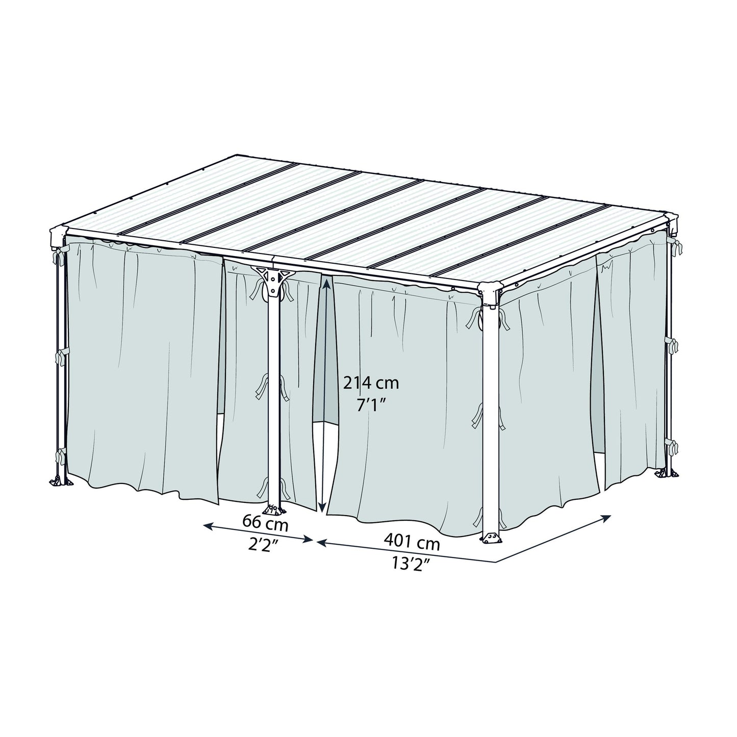 Set Mosquiteras para gazebo cenador Martinique 5000 + Milano 4300