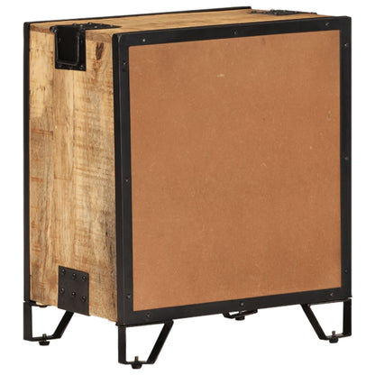 Mesita De Noche Madera Maciza De Mango Sin Tratar 43x30x51 Cm_3