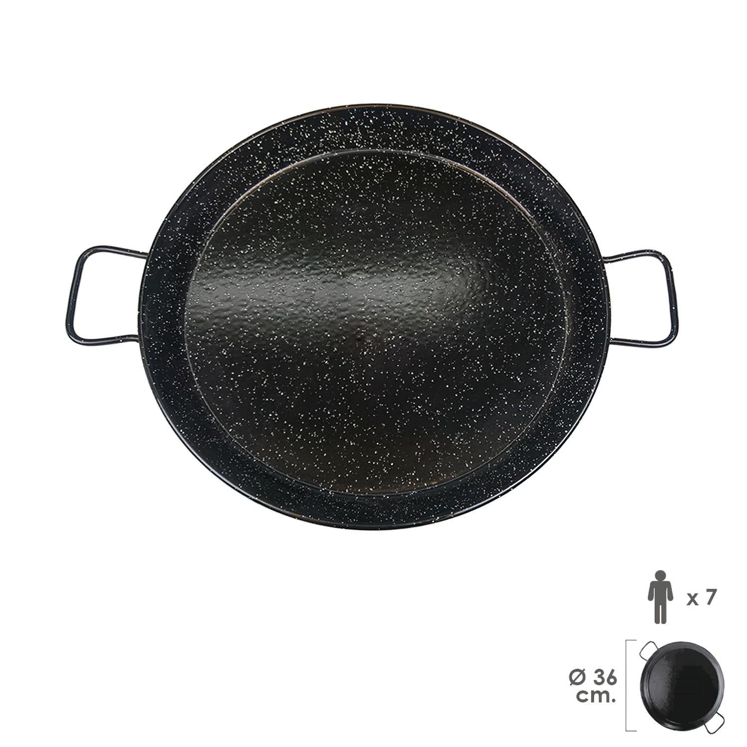 Paellera Valenciana esmaltada 7 personas 36 cm_3