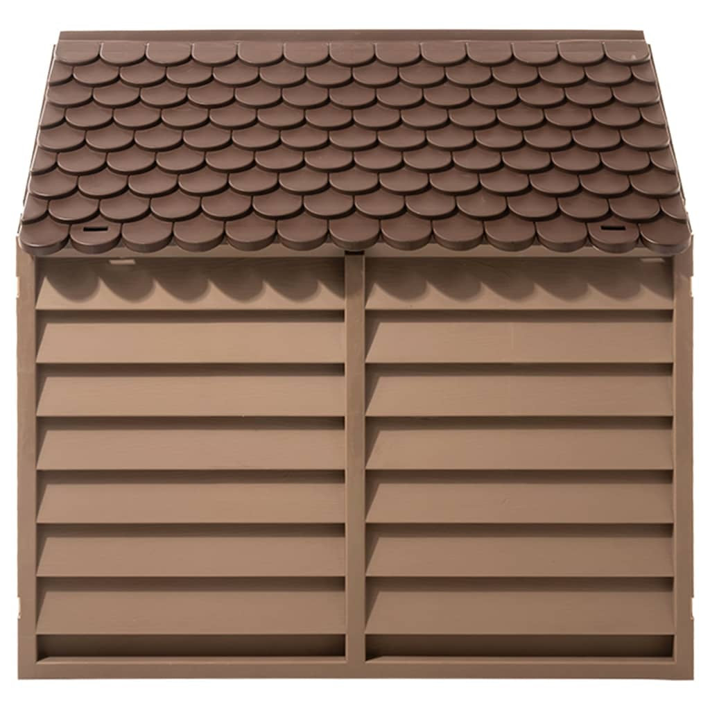 Vidaxl Caseta Para Perros Polipropileno Marrón 86x84x82 Cm_3