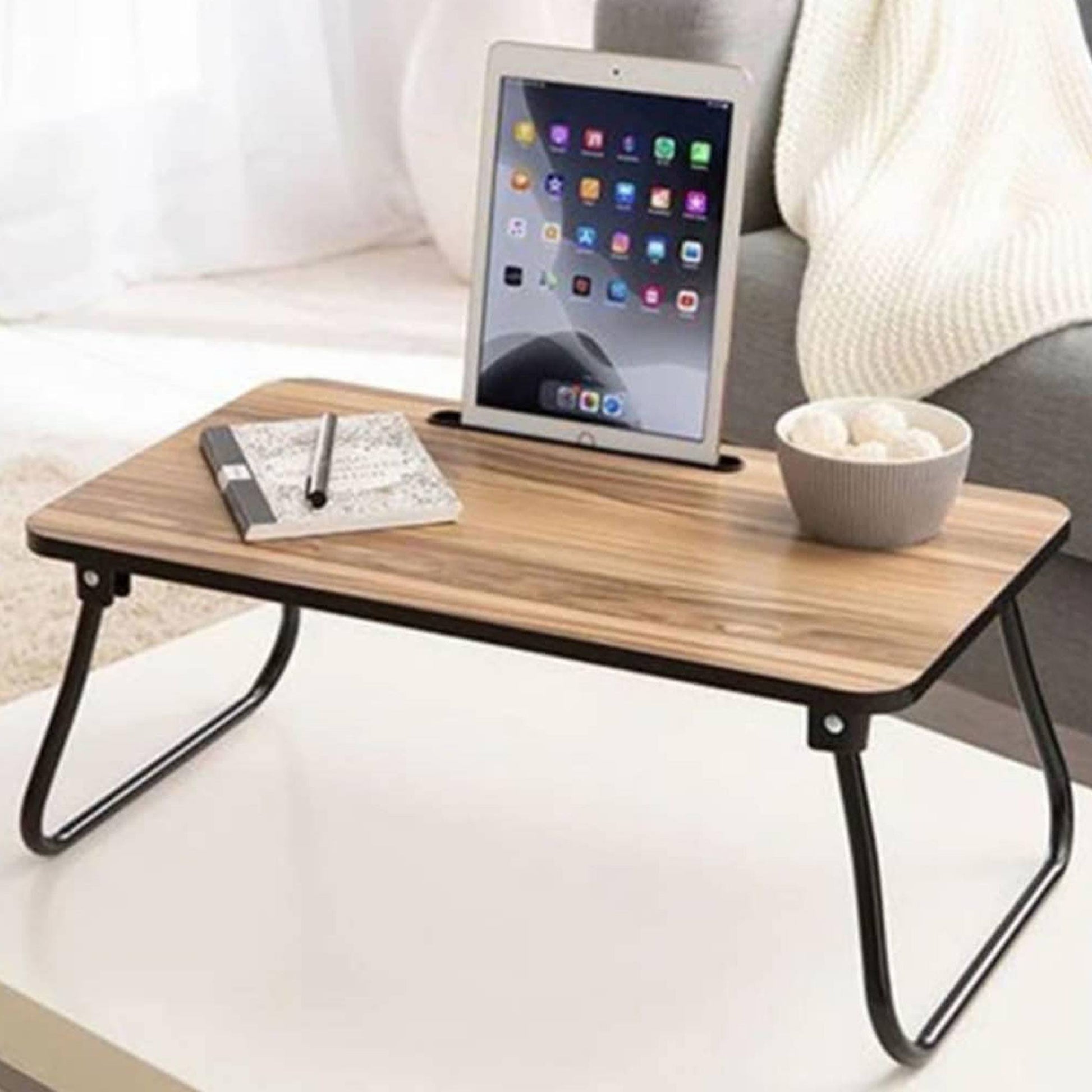 Well Home Bandeja Portátil Para La Cama En Mdf Y Melamina 53x30,5x5cm