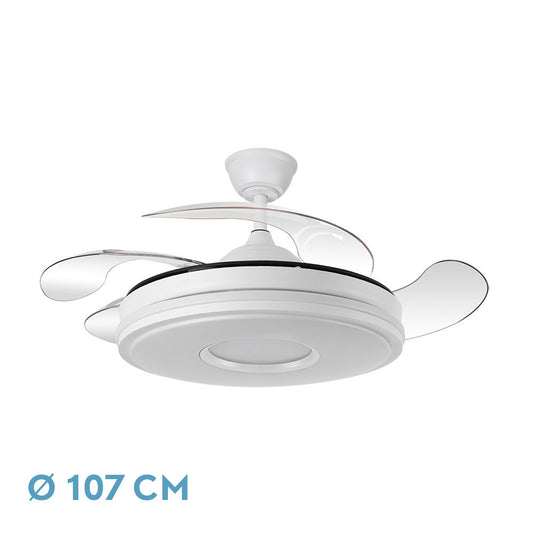 Ventilador Dc Dani 72w 7200lm Blanco 3aspas 6velocidades 108d 3000-4000-6000k Remoto+memoria+temporizador 24_0