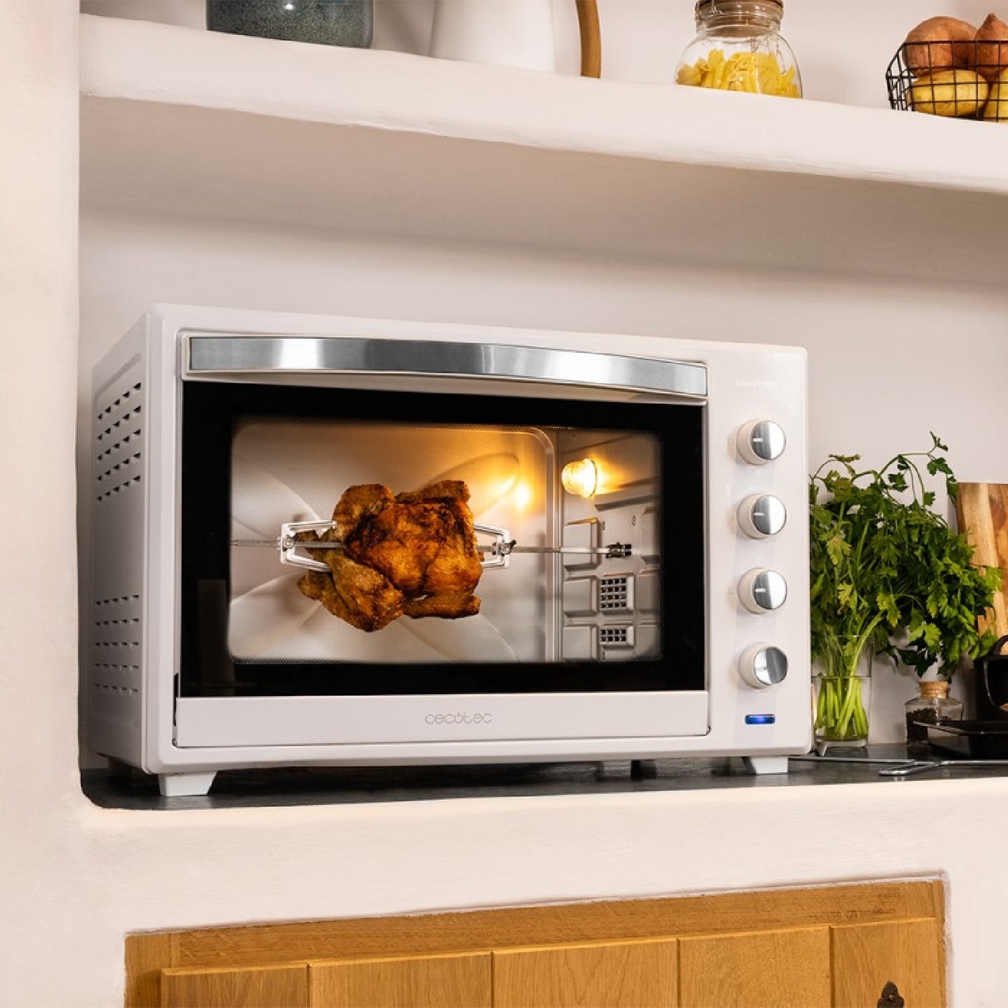 Cecotec Horno De Sobremesa De Convección Bake&toast 6000 White Gyro. 2000 W Capacidad 60 L 12 Funciones Combinables Rust_3