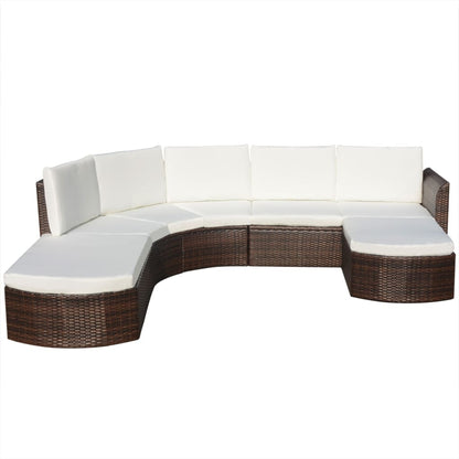 Vidaxl Set Muebles De Jardín 4 Piezas Y Cojines Ratán Sintético Marrón_1
