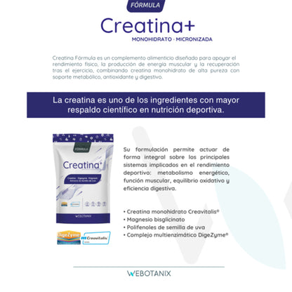 Creatina Fórmula Creavitalis WeBotanix 175g en polvo