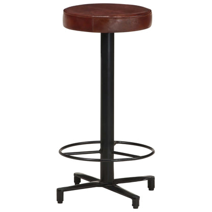 Taburetes De Barra De Cocina 2 Unidades Cuero Auténtico 66 Cm_0