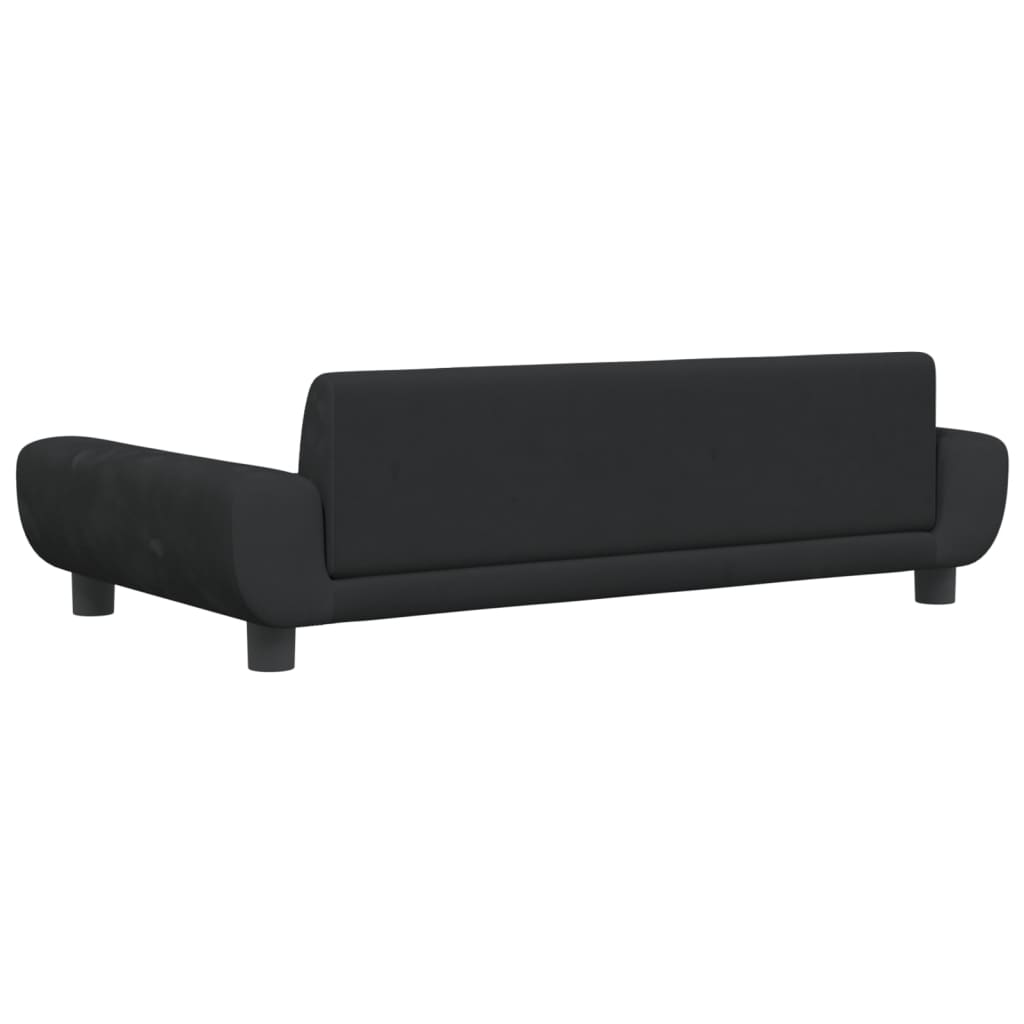 Cama Para Perros De Terciopelo Negra 100x54x33 Cm / Vetonek_0