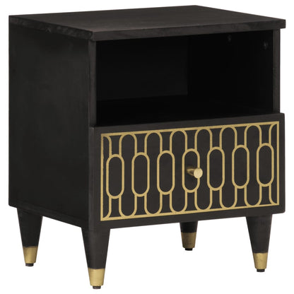 Mesitas De Noche 2 Uds Madera Maciza De Mango 40x33x46 Cm_0