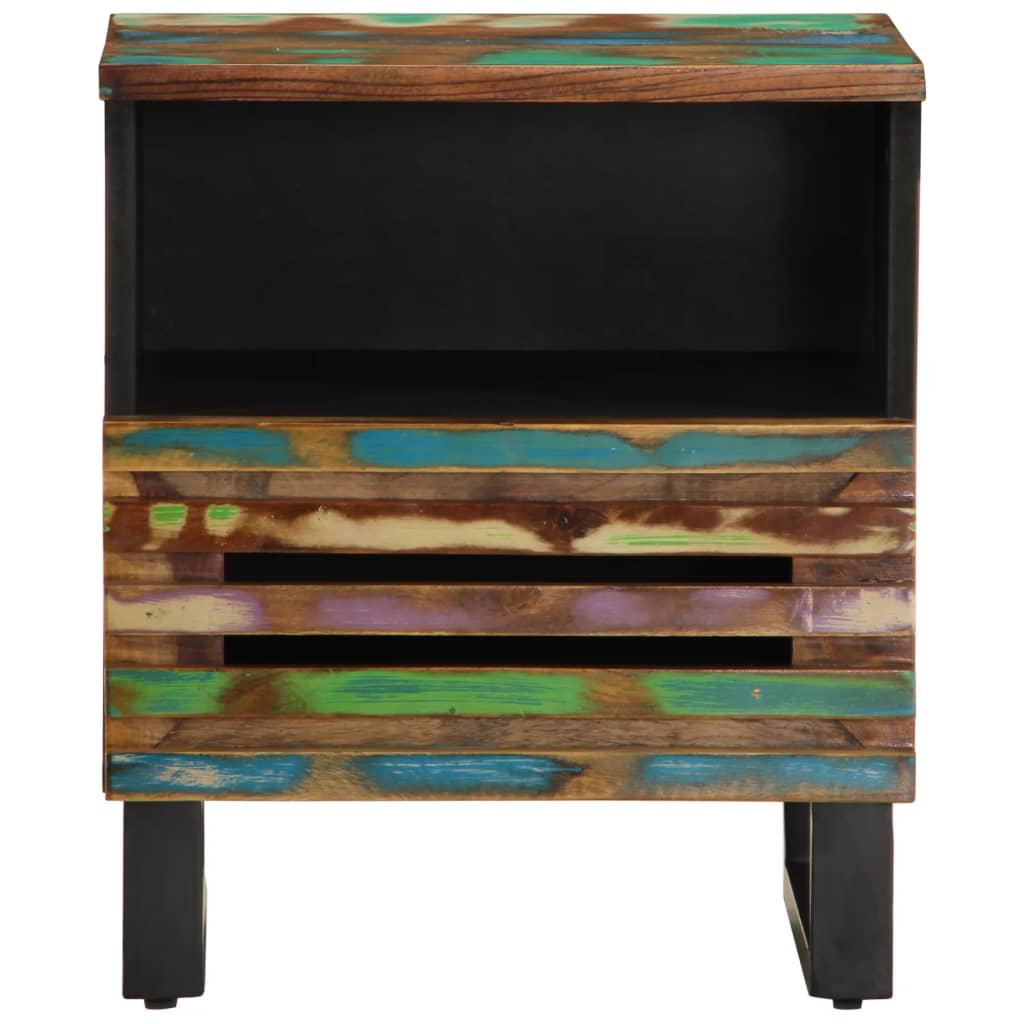Mesitas De Noche 2 Uds De Madera Maciza Reciclada 40x34x46 Cm_2