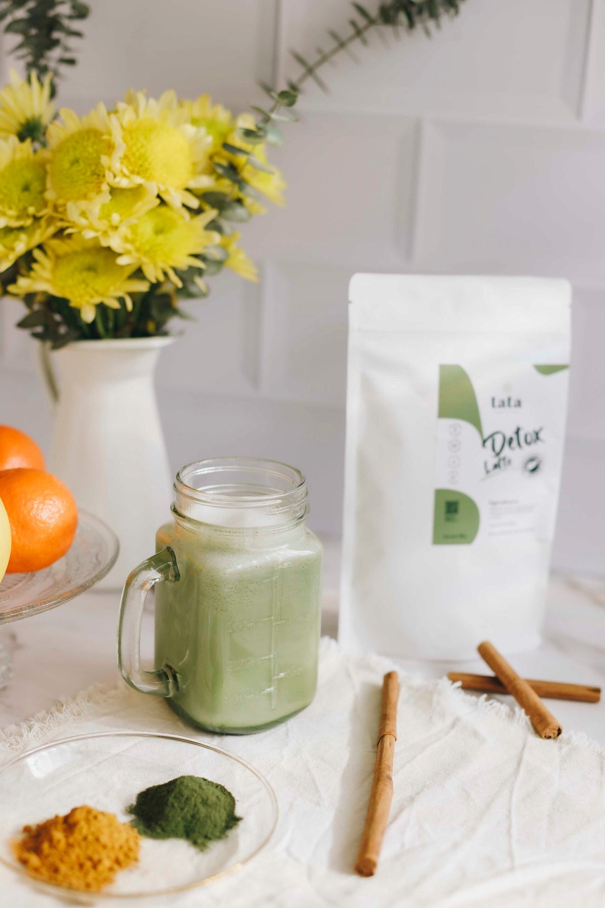 Bebida Detox Latte ecológica con chlorella, espirulina y matcha 100 g_1